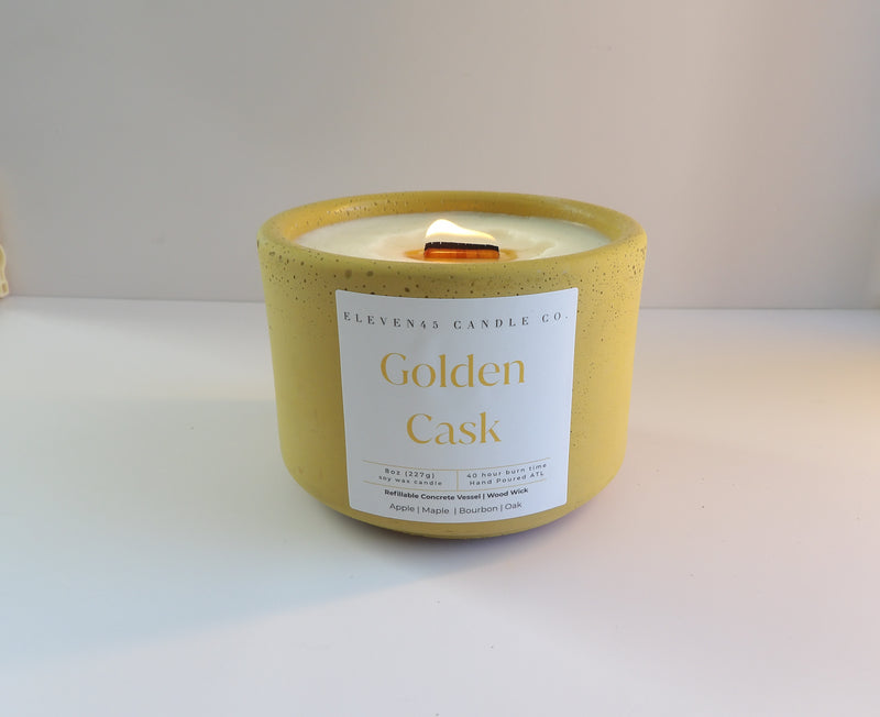 Golden Cask candle