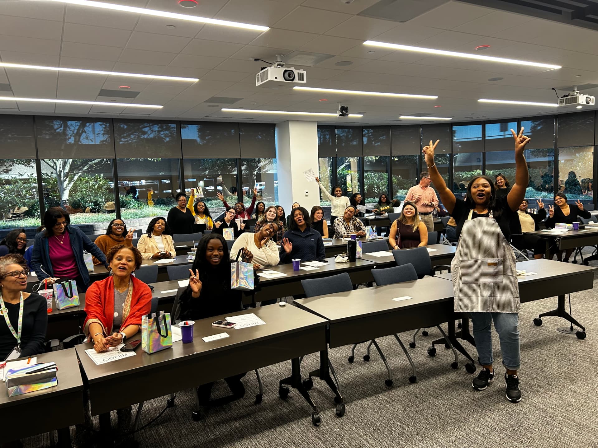 Corporate candle making team building experience hosted by Eleven45 in an Atlanta office