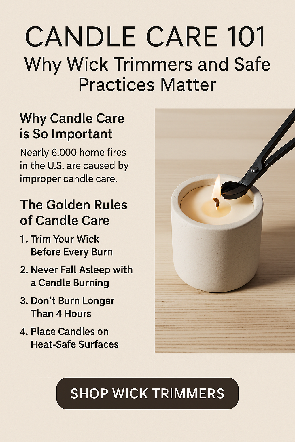 Candle Care 101: Why Wick Trimmers and Safe Practices Matter