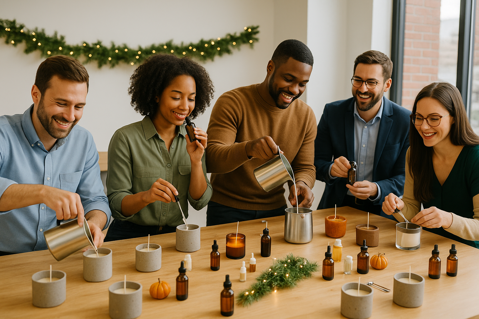 A Unique Corporate Holiday Party Idea: Candle Pour Parties